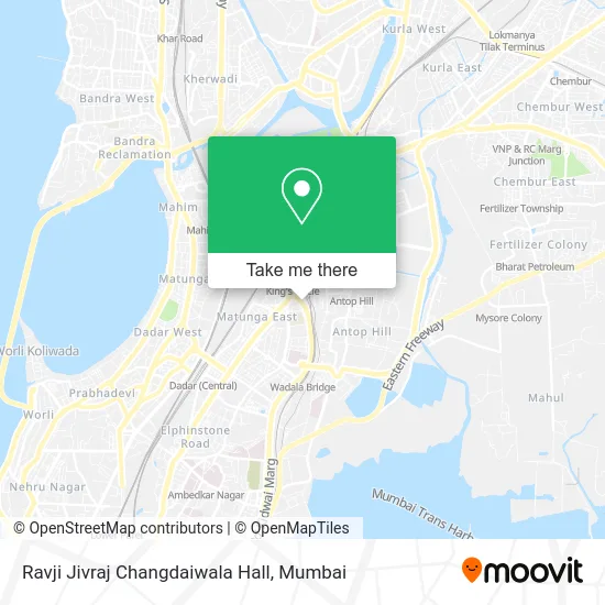 Ravji Jivraj Changdaiwala Hall map