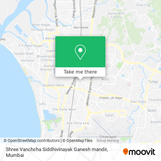 Shree Vanchcha Siddhivinayak Ganesh mandir map