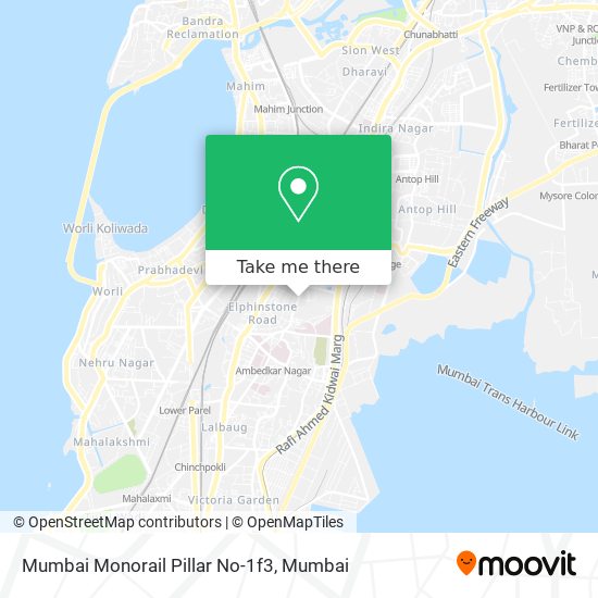 Mumbai Monorail Pillar No-1f3 map