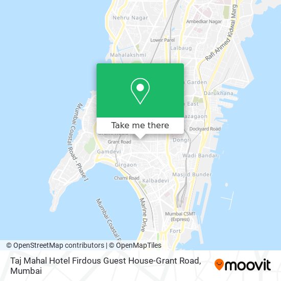 Taj Mahal Hotel Firdous Guest House-Grant Road map