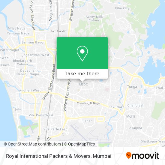 Royal International Packers & Movers map