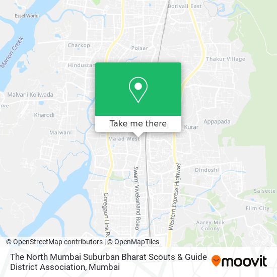 The North Mumbai Suburban Bharat Scouts & Guide District Association map