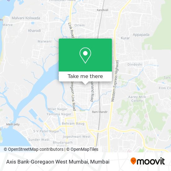 Axis Bank-Goregaon West Mumbai map