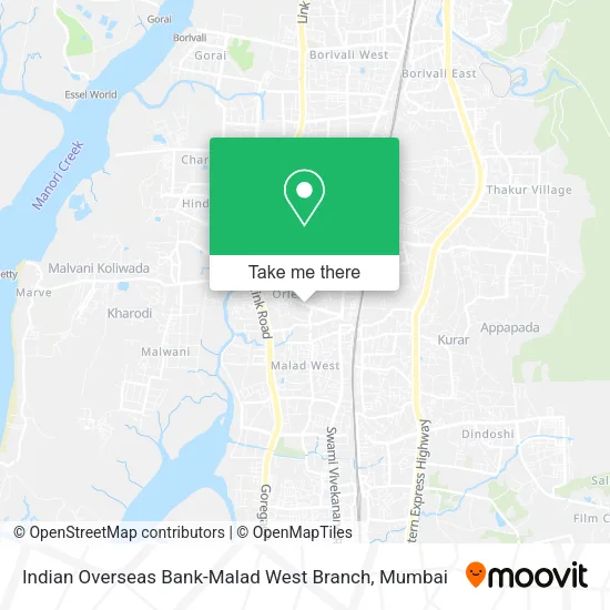 Indian Overseas Bank-Malad West Branch map
