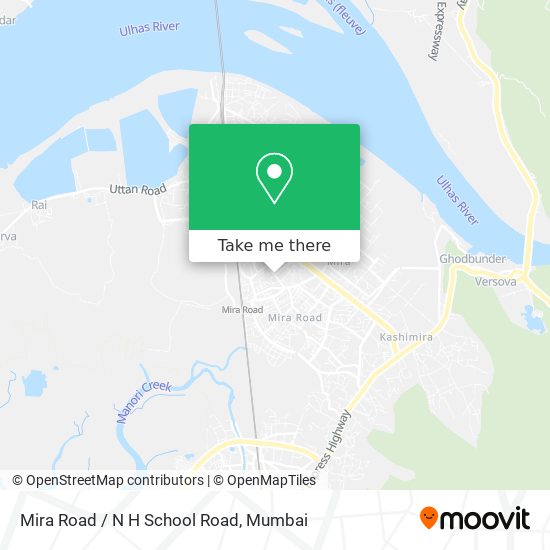Mira Road / N H School Road map