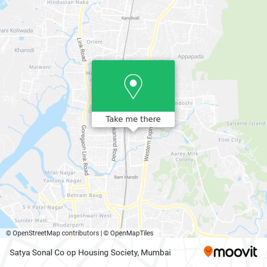 Satya Sonal Co op Housing Society map