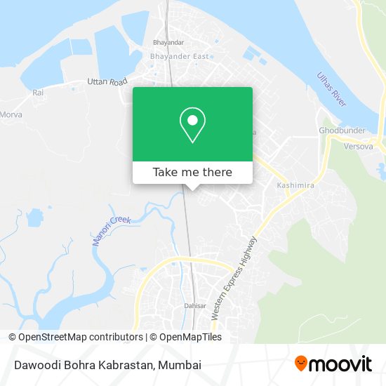 Dawoodi Bohra Kabrastan map