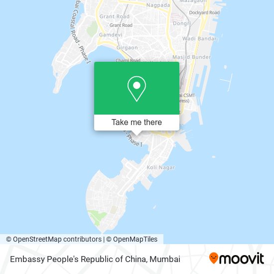 Embassy People's Republic of China map