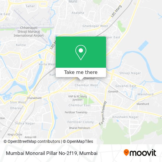 Mumbai Monorail Pillar No-2f19 map