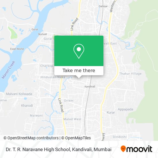 Dr. T. R. Naravane High School, Kandivali map