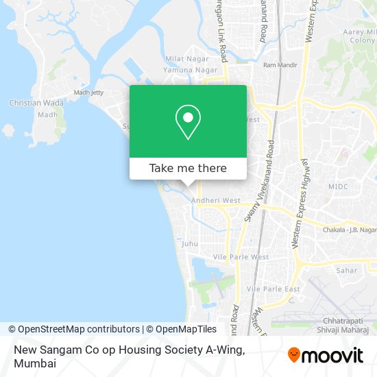 New Sangam Co op Housing Society A-Wing map