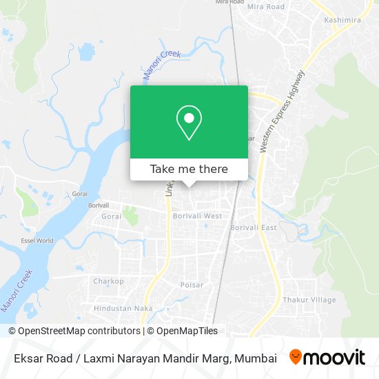 Eksar Road / Laxmi Narayan Mandir Marg map