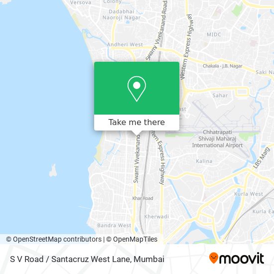 S V Road / Santacruz West Lane map