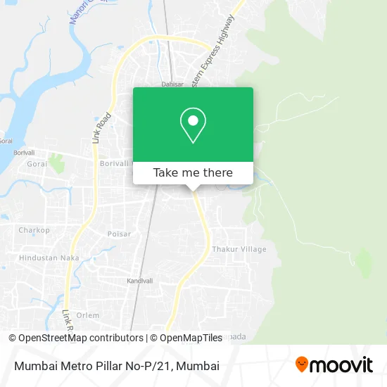 Mumbai Metro Pillar No-P/21 map