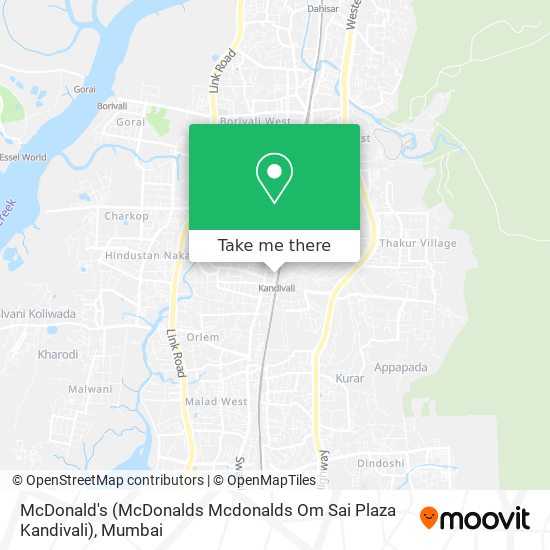 McDonald's (McDonalds Mcdonalds Om Sai Plaza Kandivali) map