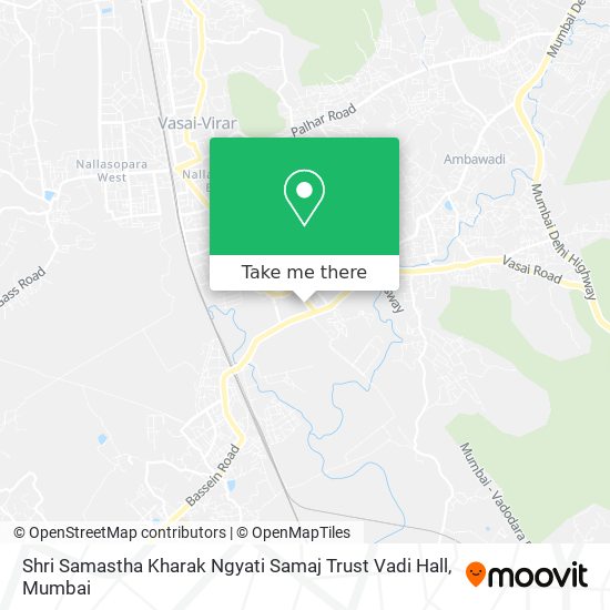 Shri Samastha Kharak Ngyati Samaj Trust Vadi Hall map