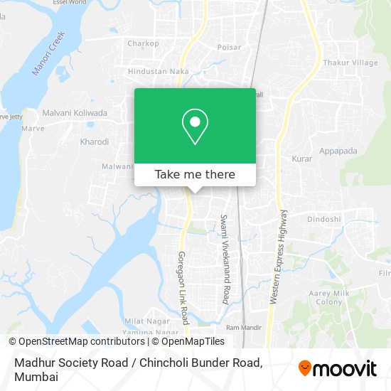 Madhur Society Road / Chincholi Bunder Road map