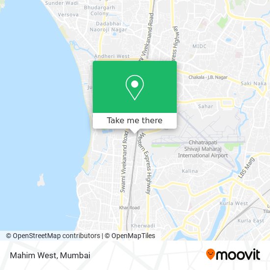 Mahim West map