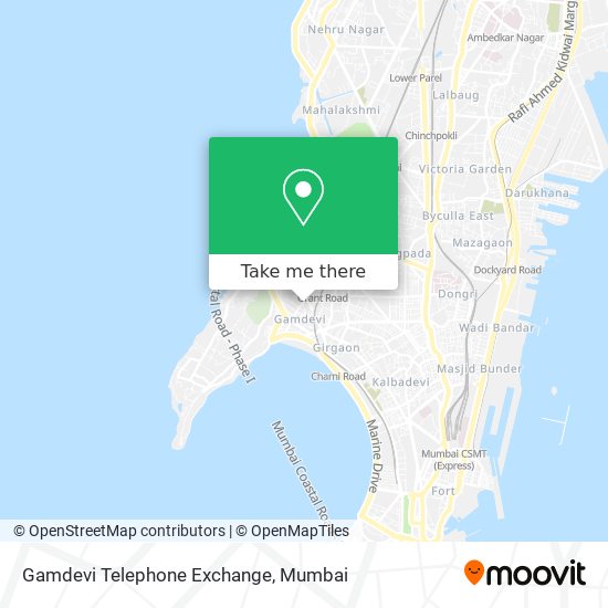 Gamdevi Telephone Exchange map