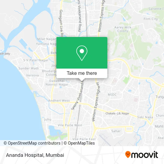 Ananda Hospital map