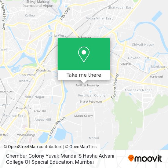 Chembur Colony Yuvak Mandal’S Hashu Advani College Of Special Education map