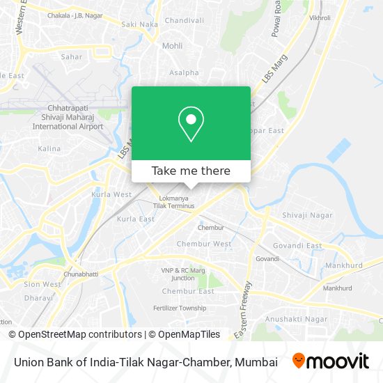 Union Bank of India-Tilak Nagar-Chamber map