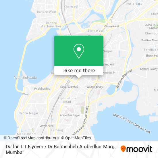 Dadar T T Flyover / Dr Babasaheb Ambedkar Marg map