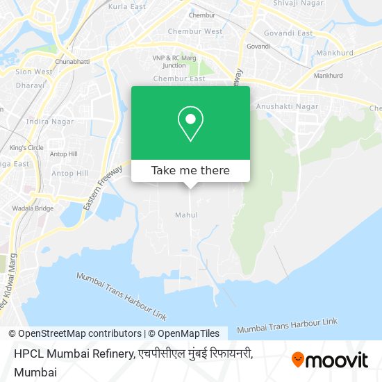 HPCL Mumbai Refinery, एचपीसीएल मुंबई रिफायनरी map