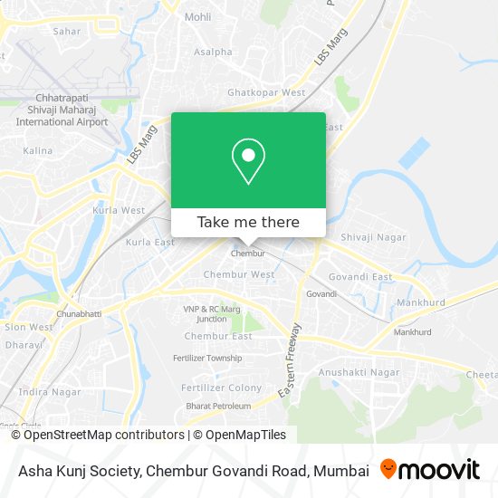 Asha Kunj Society, Chembur Govandi Road map