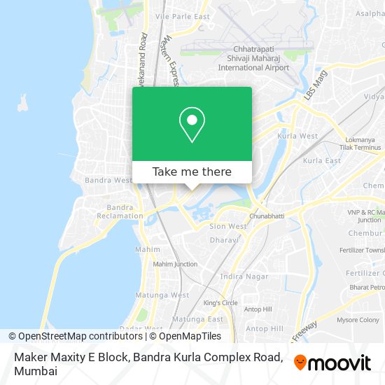 Maker Maxity E Block, Bandra Kurla Complex Road map