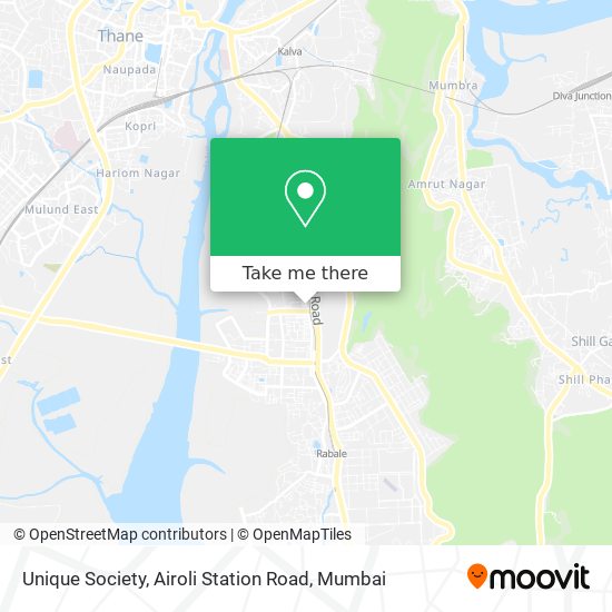 Unique Society, Airoli Station Road map