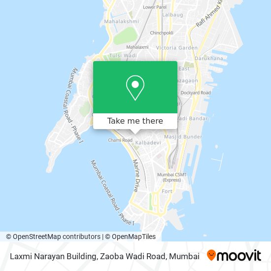 Laxmi Narayan Building, Zaoba Wadi Road map