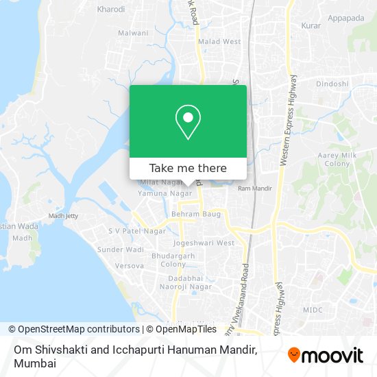 Om Shivshakti and Icchapurti Hanuman Mandir map