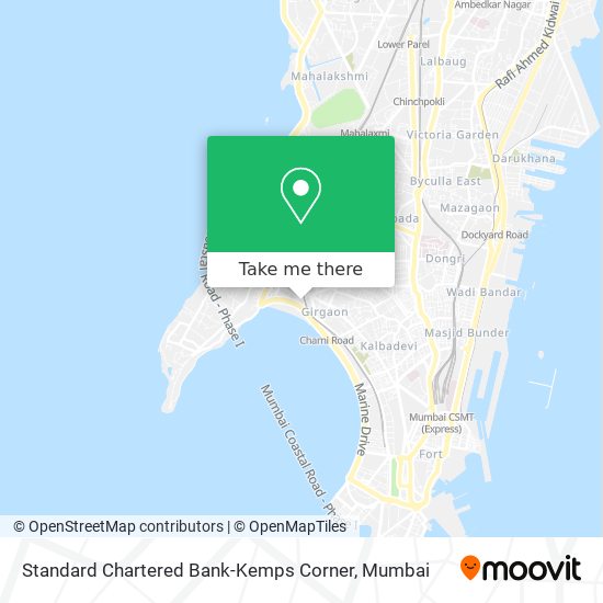 Standard Chartered Bank-Kemps Corner map