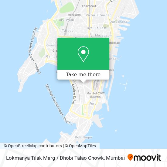 Lokmanya Tilak Marg / Dhobi Talao Chowk map