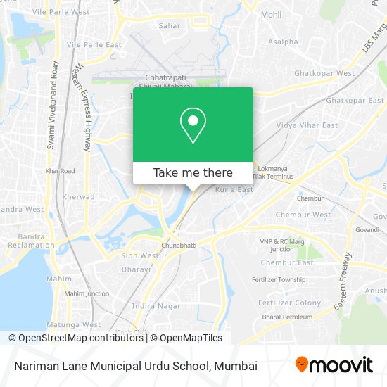 Nariman Lane Municipal Urdu School map