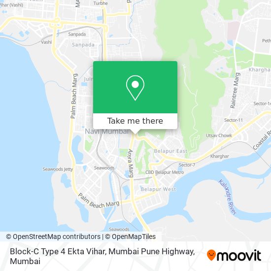Block-C Type 4 Ekta Vihar, Mumbai Pune Highway map