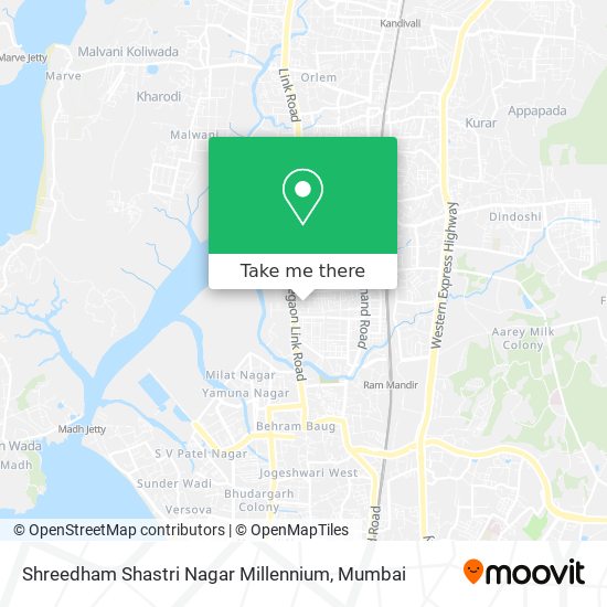 Shreedham Shastri Nagar Millennium map