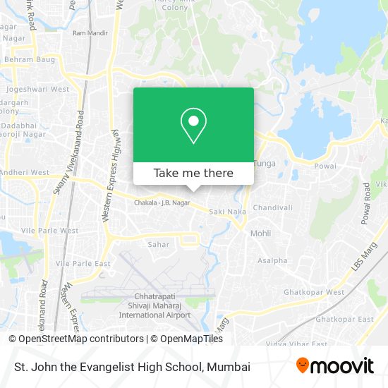 St. John the Evangelist High School map