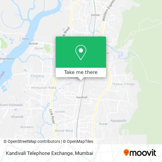 Kandivali Telephone Exchange map