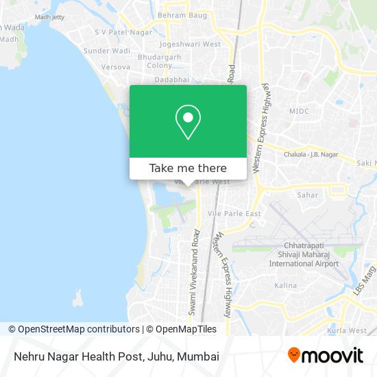 Nehru Nagar Health Post, Juhu map