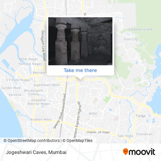 Jogeshwari Caves map