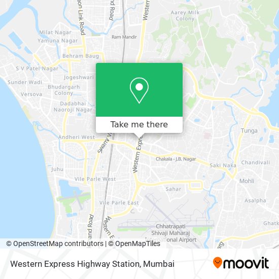 Western Express Highway Station map