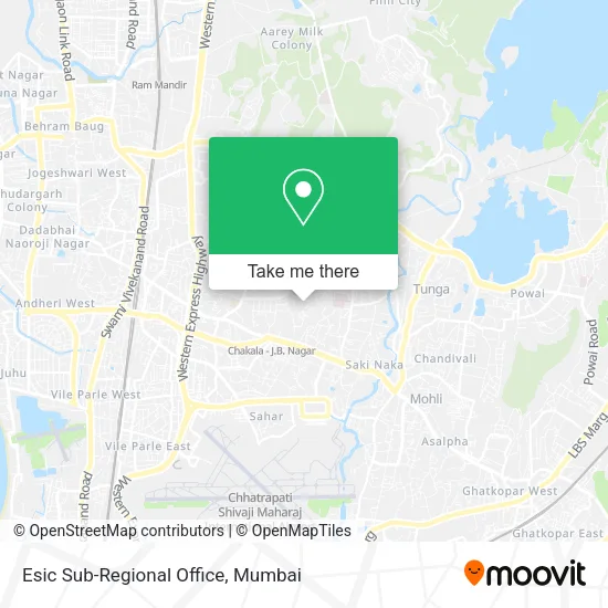 Esic Sub-Regional Office map