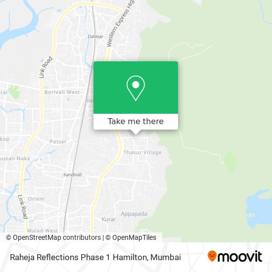 Raheja Reflections Phase 1 Hamilton map