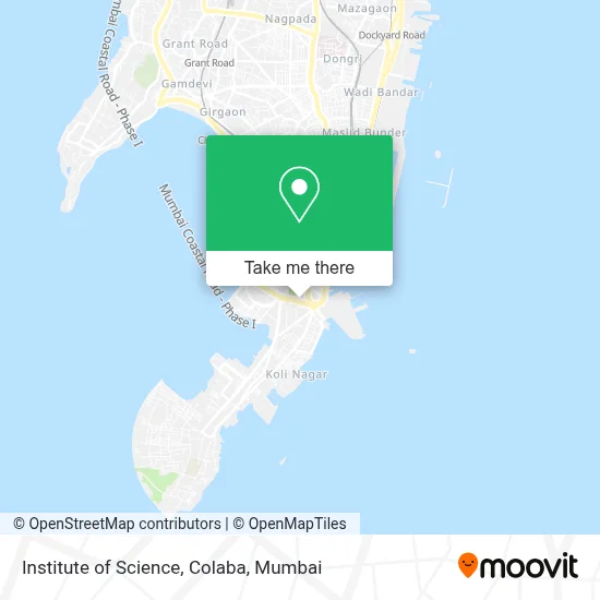 Institute Of Science, Colaba map