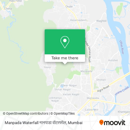 Manpada Waterfall मानपाडा वॉटरफॉल map