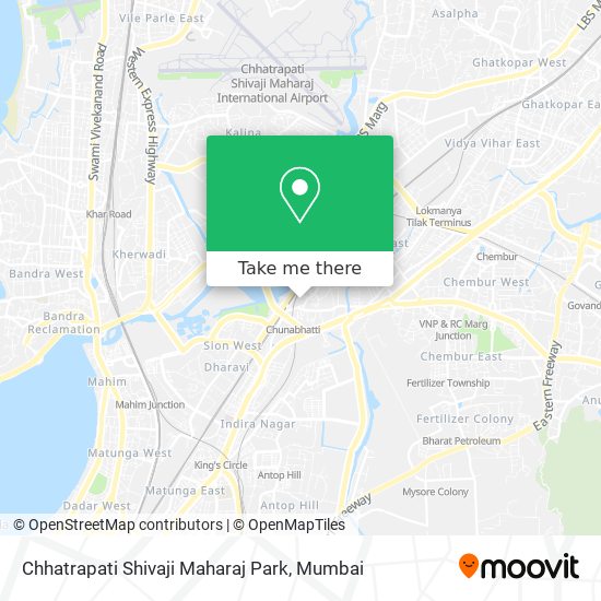 Chhatrapati Shivaji Maharaj Park map