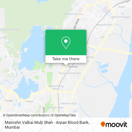 Matoshri Valbai Mulji Shah - Arpan Blood Bank map