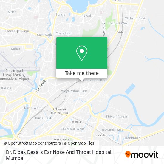 Dr. Dipak Desai's Ear Nose And Throat Hospital map